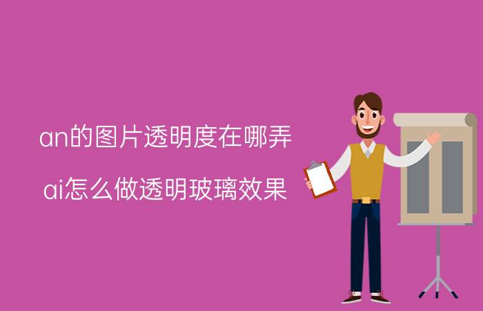 an的图片透明度在哪弄 ai怎么做透明玻璃效果？